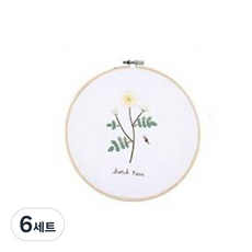 101도 초보자용 야생화 자수 DIY 패키지 세트, 6세트, 07scotchrose