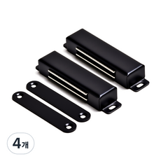 Sonjabisesang 不鏽鋼磁吸嵌入式拉環 黑色, 4個