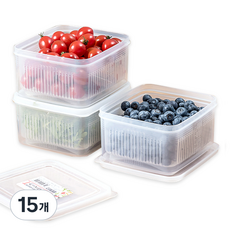 NAKAYA At Home方形瀝水籃 T 容器, 1.1L, 15個