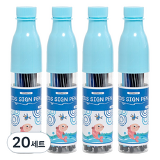 민화샵 수성 사인펜 12종 세트, 블루(UDPAT0042), 20세트