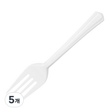 개별포장 포크 화이트, 50개입, 5개