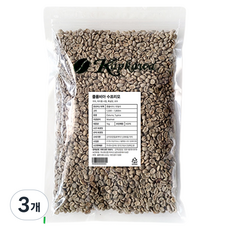 캅카와 콜롬비아 수프리모 커피생두, 1kg, 3개
