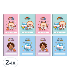 pinkfoot 1500天才麵包理髮師閱讀紀錄本ver 2 4種*2入組, 2組, 混色