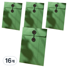 微笑紙質文件檔案收納袋 16 x 23 cm, 綠色, 16個