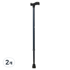 글로어스 효도 어르신 알루미늄 합금 지팡이 ONE SIZE, 블랙, 2개