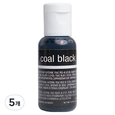 셰프마스터 리쿠아젤 수용성 식용색소 콜블랙, 20g, 5개