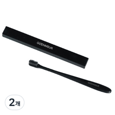 팡팡카트 호텔식 블랙 앤 화이트 칫솔 블랙, 1개입, 2개