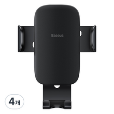 Baseus 倍思 Metal Age 第二代 重力出風口型車用支架, 4個, 黑色