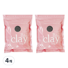 전문가용 볼클레이 500g, 4개, 검정