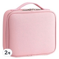 LaMon 便攜式化妝箱 半永久多功能包 小型, 奶油粉, 2個