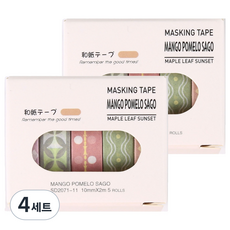 포텐키트 이쁜 데코테이프 1cm x 2m 5롤 x 2p 세트, 타입11, 4세트