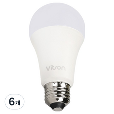 비츠온 LED 벌브 12W, 주백색, 6개