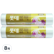 롯데이라이프 알뜰형 위생롤팩 30 x 40cm, 대(L), 200개입, 8개
