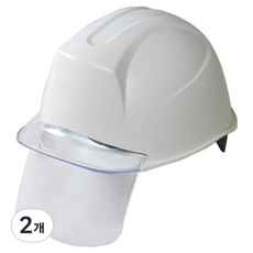 동명 건설현장 공사장 머리보호 ABE 신투구형 투명창 보안경 안전모 DMS-M-3001SH, 아이보리, 2개