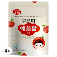 Pure Eat Gureumi 蘋果棒餅乾, 25g, 4個, 蘋果口味