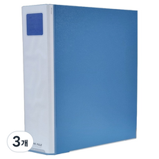 문화산업 PP 파이프 바인더 세로형 70 x 70 mm PB863-7A, 3개, 청색