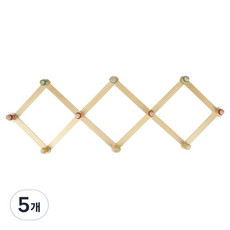 코텍스 자바라 옷걸이 대형, 원목색, 5개