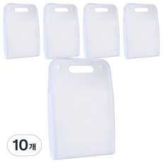 오피스연 손잡이 아코디언 휴대용 파일 케이스 A4, 10개, 화이트