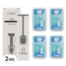 JACK KEVIN 一鍵式牙線收納盒 + 補充用牙線 200p 套組 JK-CS001, 2套