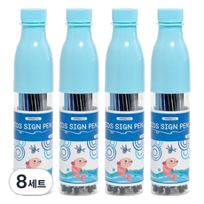 민화샵 수성 사인펜 12종 세트, 블루(UDPAT0042), 8세트