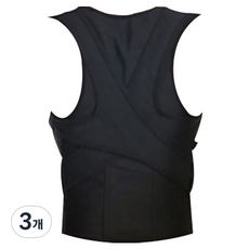 쿠미핸즈 등 자세 교정 밴드 블랙, 3개