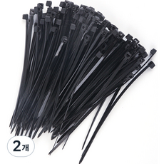 아이코어스 케이블 타이 100p, 2개, 블랙