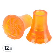 Felis J 拐杖手杖替換用橡膠腳墊 B橘色, 12個