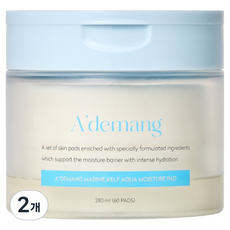 Ademang 마린 켈프 아쿠아 모이스처 토너 패드 280ml, 60매입, 2개