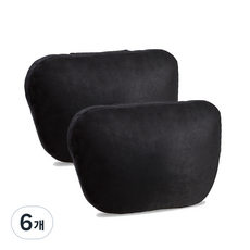 3S 車用麂皮頸枕, 黑色, 6個