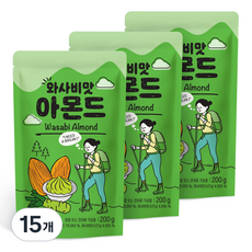 와사비맛 아몬드, 200g, 15개