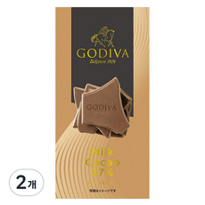고디바 태블릿 밀크 카카오 37% 초콜릿, 50g, 2개