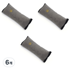 블럭마트 차량용 안전벨트 목쿠션 목베개, 그레이, 6개