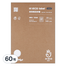 Formtec Hi-Eco 條碼用標籤紙 HEQ-3104, 27格, 60個