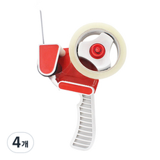 프라임 원터치 테이프 건타입 커터기, 랜덤발송, 4개