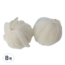 하비티 소프트 샤워 버블 목욕 거품 클렌징 저자극 샤워타올 샤워볼, 화이트, 1개입, 8개