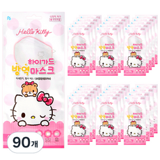 아텍스 헬로키티 하이가드 황사마스크kf94, 90개, 1매