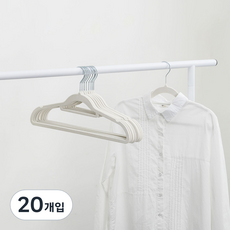 comet 植絨防滑衣架, 白色, 20入