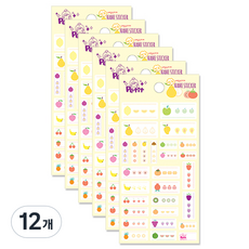 Petit 姓名貼紙 DA5357-f, 混合顏色, 12個
