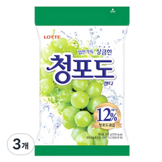 롯데웰푸드 청포도 캔디, 323g, 3개