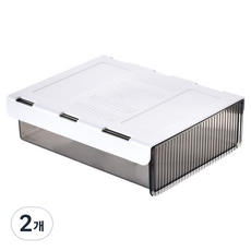 순잠 보이지 않아 더 깔끔한 책상 아래 히든 수납서랍 S, 블랙, 2개