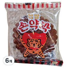 무직타이거 찹쌀손약과, 50g, 6개