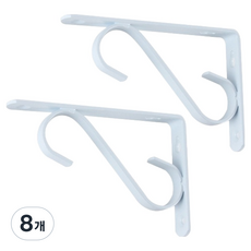 지오비즈 벽 선반 지지대 140mm, 화이트, 8개