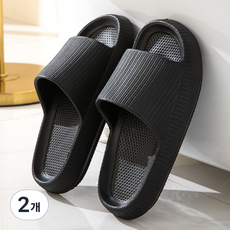 Healing Spot 女用超輕量EVA拖鞋, 2個, 黑色