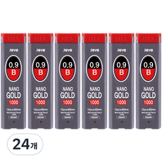 자바펜 나노골드 1000 B 샤프심, 0.9mm, 24개