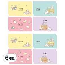 PINKFOOT 喵喵閱讀存摺 4款 x 2入組, 3套, 混色