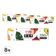킹스봉 일회용 비닐 위생백 소 17 x 25 cm 100p, 8매