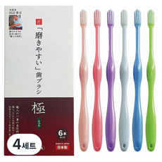 타나베 일본 장인칫솔 키와미 보통 LT-53, 6개입, 4세트