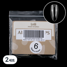 Lvia 杏仁甲片 6號 100p, 2個, 透明