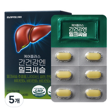 경남제약헬스케어 케어플러스 간건강엔 밀크씨슬 30g, 60정, 5개