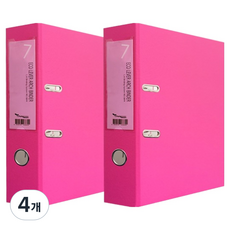 에코청운 에코 레버아치 바인더 2공 A4 7cm, 핑크, 4개